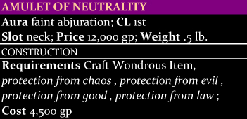 Amulet of Neutrality
